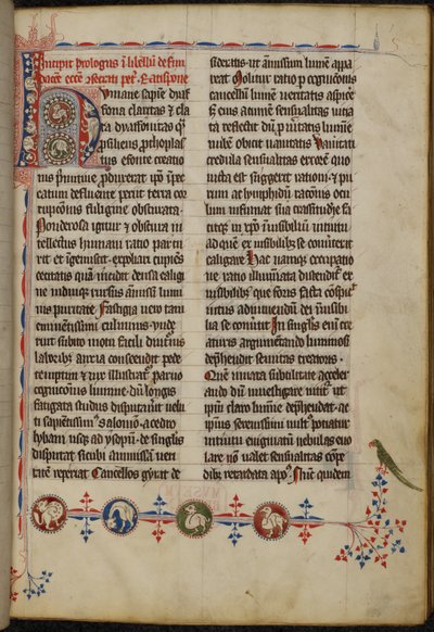 Harley 3973 f.1, Inhabited initial 