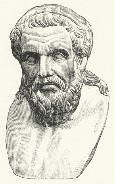 Head of the Roman philosopher Apollonios of Tyana by German School