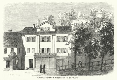 Home of German Poet, Philologist and Literary Historian Ludwig Uhland, Tubingen by German School