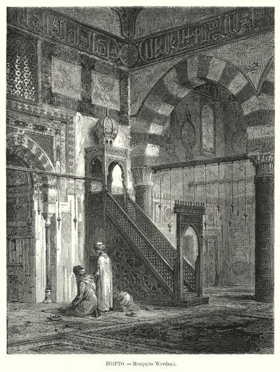 Interior of the Mosque of Amir Altinbugha al-Maridani, Cairo, Egypt by German School