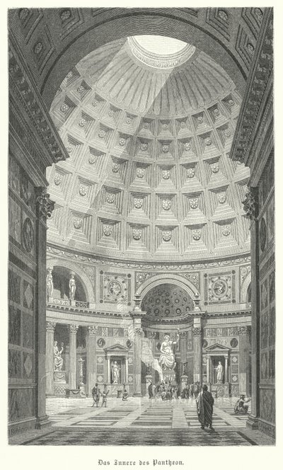 Interior of the Pantheon, Rome by German School
