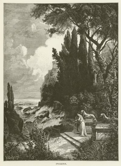 Iphigenia (engraving) by German School