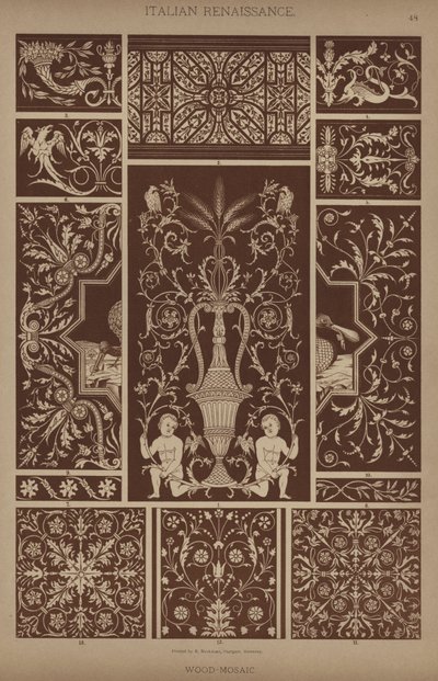 Italian Renaissance, Wood-Mosaic by German School