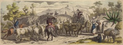 Italian Country Road (Coloured Engraving) by German School