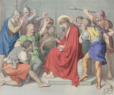 Jesus is Crowned with Thorns by German School