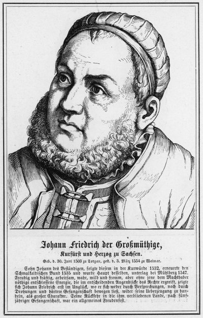 Johann Friedrich the Magnanimous, Elector and Duke of Saxony by German School