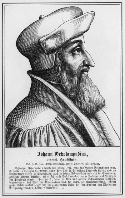 Johann Oekolampadius (engraving) by German School