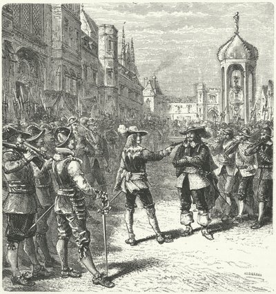 John Lambert preventing the Rump Parliament from sitting by German School