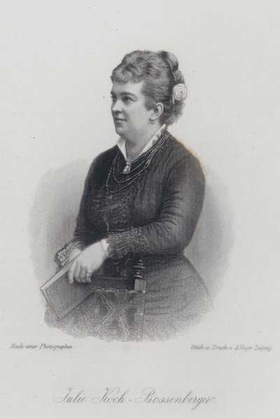 Julie Koch-Bossenberger, German Opera Singer and Actress (engraving) by German School