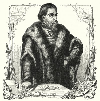 Jurgen Wullenwever, Burgomaster of Lubeck executed as a traitor and an Anabaptist (engraving) by German School