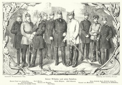Kaiser Wilhelm I and His Paladins by German School