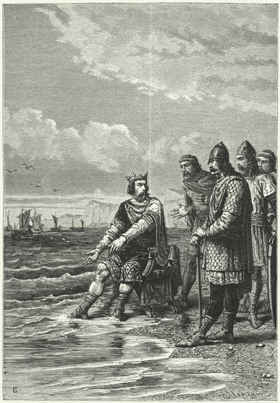 King Canute and the waves by German School