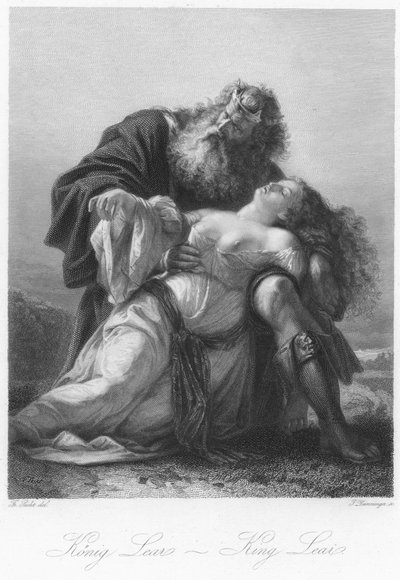 King Lear Holding the Body of Cordelia by German School