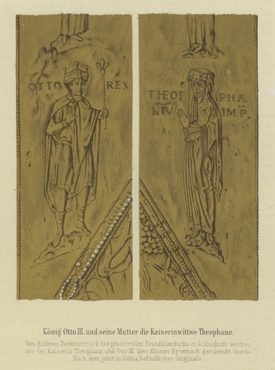 King Otto III and His Mother Theophania, Empress Consort of Otto II, Holy Roman Emperor by German School