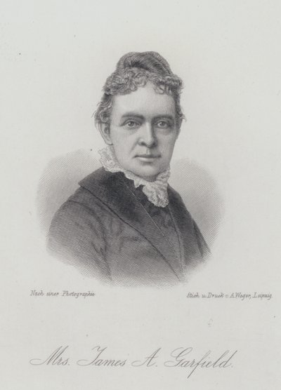 Lucretia Garfield, wife of US President James A Garfield by German School