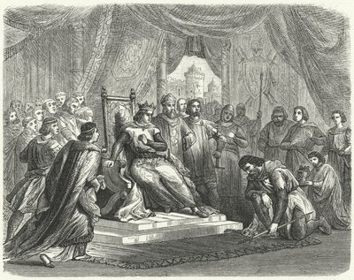 Malcolm IV of Scotland Paying Homage to Henry II of England at Chester by German School