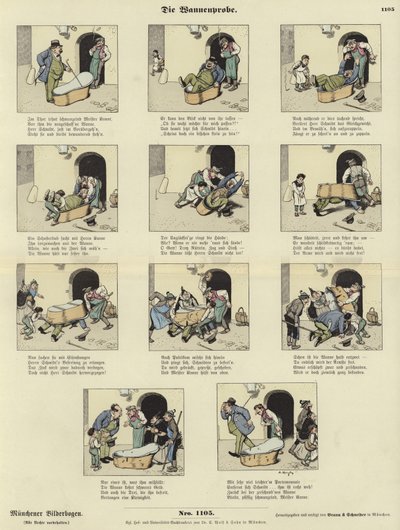 Man Testing a Bath by German School