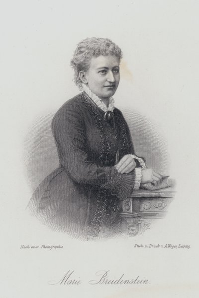 Marie Breidenstein, German pianist, singer and singing teacher by German School
