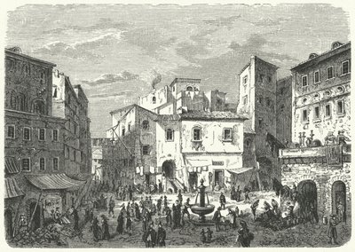 Market in the Roman Ghetto by German School