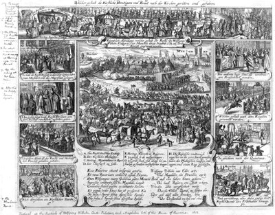 Marriage celebrations of Wolfgang Wilhelm, Count Palatine of Neuburg and Magdelene of Bavaria in 1613 by German School