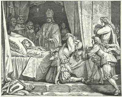 Maximilian II Emmanuel, Elector of Bavaria, at the deathbed of his son Joseph Ferdinand by German School