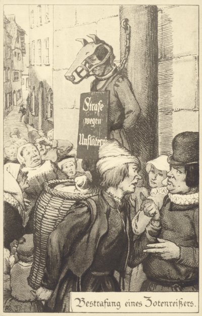 Medieval punishment for obscenity by German School