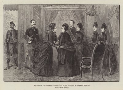 Meeting of the German Empress and Queen Victoria at Charlottenburg by German School