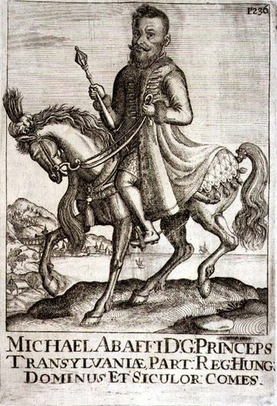 Michael Apafi (1632-90) Prince of Transylvania, illustration from a book on the Ottoman campaigns in Europe, engraved by Paul Furst by German School