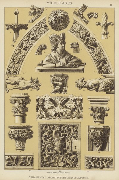 Middle Ages, Ornamental Architecture and Sculpture by German School