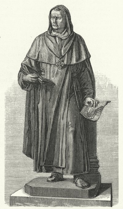 Monument to the German Saint Albertus Magnus at his birthplace of Lauingen, Bavaria by German School