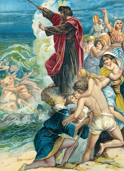 Moses Crossing the Red Sea by German School