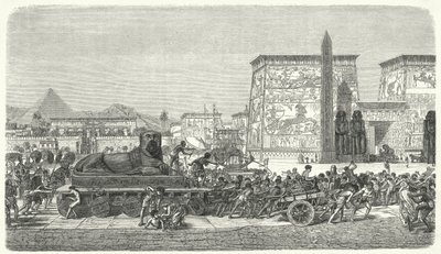 Moving a Statue in Ancient Egypt by German School