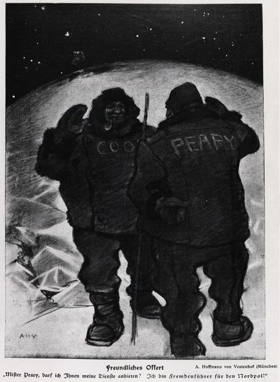 Mr. Cook and Mr. Robert Edwin Peary in the conquest of the pole - Jugend by German School