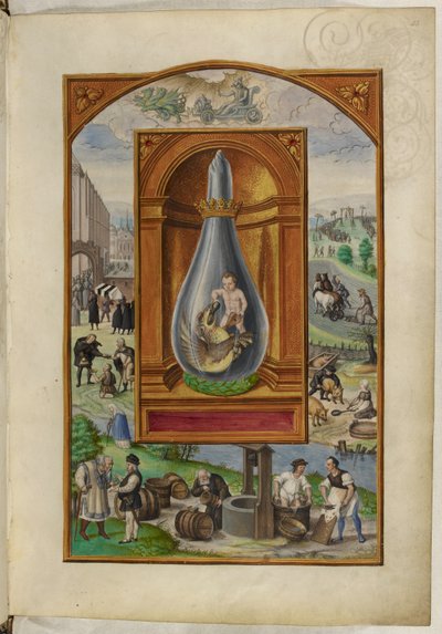 Child and dragon in flask, the Fourth Treatise, from 