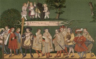 Musicians from Augsburg, Germany, Playing for Dancers of the Geschlechtertanz, 1520 by German School