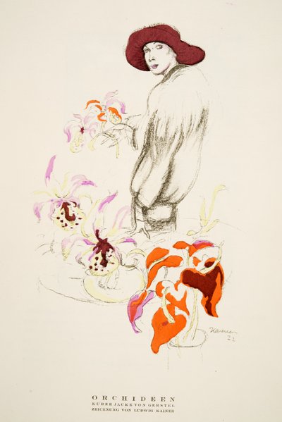 Orchideen, Short Jacket by Gerstel, from Styl, pub.1922 by German School