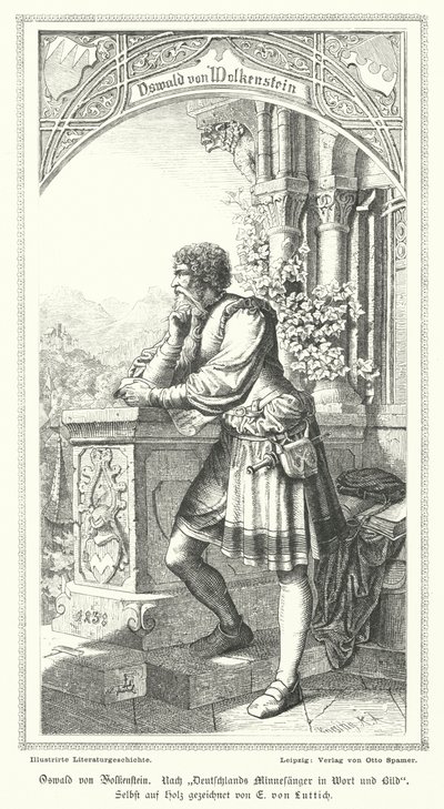 Oswald von Wolkenstein, German poet, composer and diplomat by German School