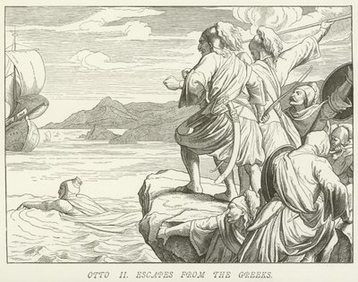 Otto II Escapes from the Greeks by German School