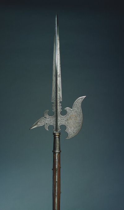 Parade halberd from the state guard of Elector Christian I of Saxony by German School