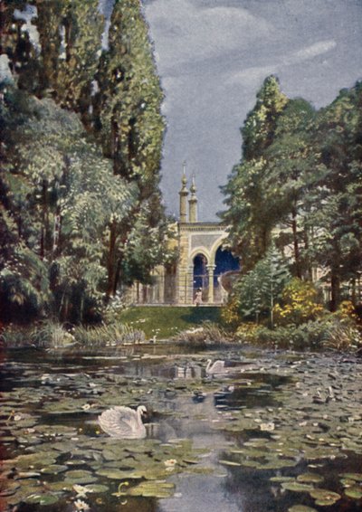 Part of the Vierwaldstattersee and the Antelope House, Berlin Zoological Garden, Germany by German School