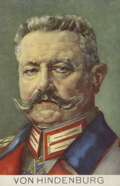 Paul von Hindenburg, German Field Marshal and politician by German School