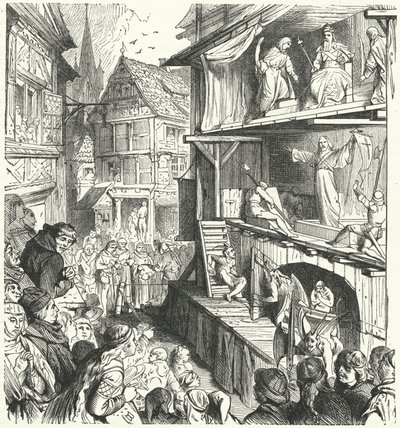 Performance of a Passion Play in the 16th Century by German School