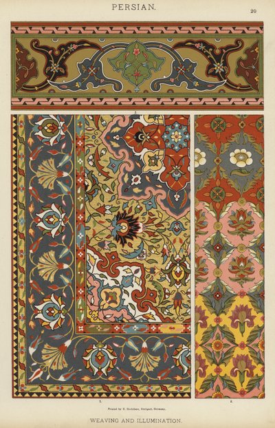 Persian, Weaving and Illumination by German School