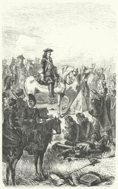 Peter the Great of Russia at the Battle of Poltava by German School