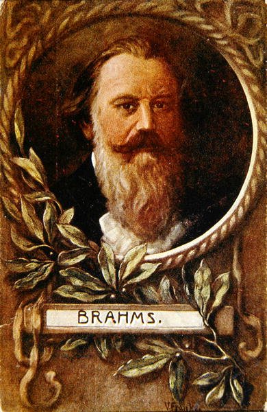 Postcard depicting Johannes Brahms, c.1910 by German School