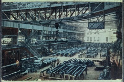 Postcard depicting the Krupp factory in Essen, c.1914 by German School