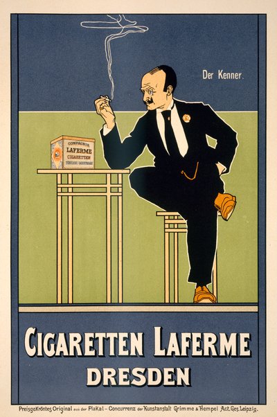 Poster for Laferme Cigarettes, Published by Grimme & Hempel, Leipzig by German School