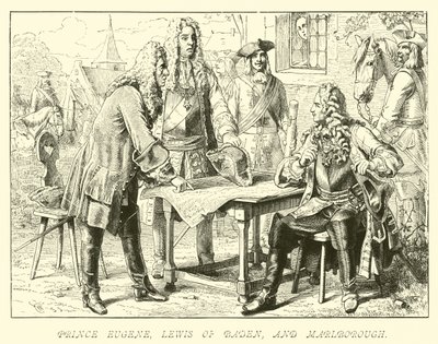 Prince Eugene, Lewis of Baden, and Marlborough by German School