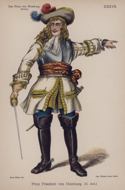 Prince Friedrich of Homburg, from The Prince of Homburg by Heinrich von Kleist by German School