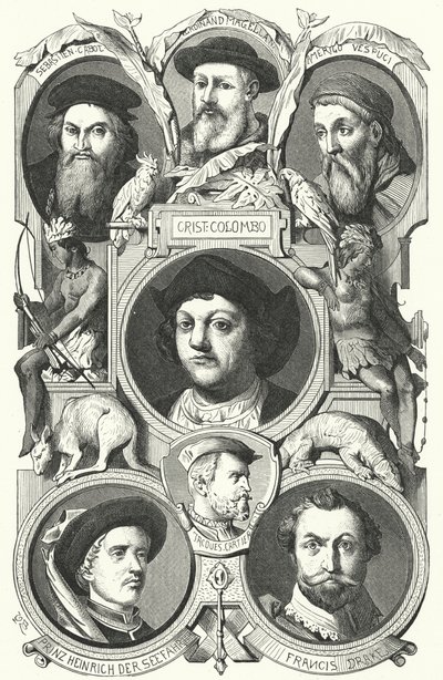 Prominent Figures of the Age of Discoveries by German School